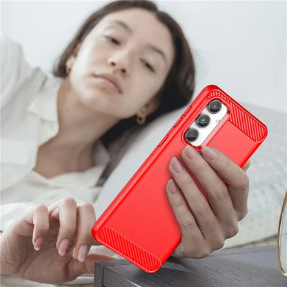 For Samsung Galaxy M55 5G / C55 5G / F55 5G Brushed Phone Case Carbon Fiber Texture Soft TPU Cover