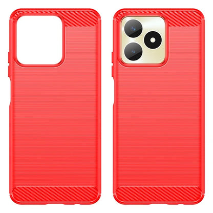 For Realme Note 50 4G Case Carbon Fiber Texture Anti-drop TPU Back Cover