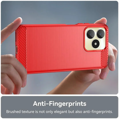 For Realme Note 50 4G Case Carbon Fiber Texture Anti-drop TPU Back Cover