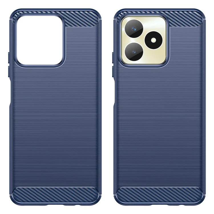 For Realme Note 50 4G Case Carbon Fiber Texture Anti-drop TPU Back Cover