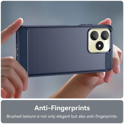 For Realme Note 50 4G Case Carbon Fiber Texture Anti-drop TPU Back Cover