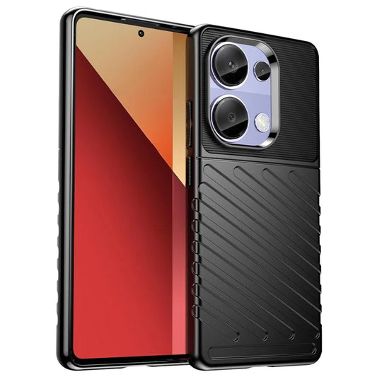Thunder Series For Xiaomi Redmi Note 13 Pro 4G / Poco M6 Pro 4G TPU Case Twill Texture Phone Back Cover