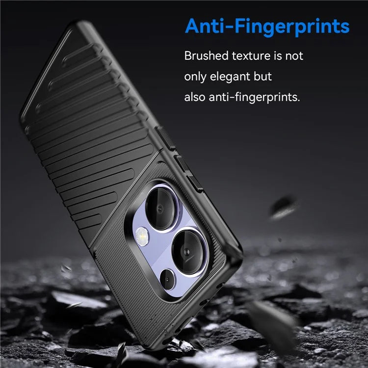 Thunder Series For Xiaomi Redmi Note 13 Pro 4G / Poco M6 Pro 4G TPU Case Twill Texture Phone Back Cover