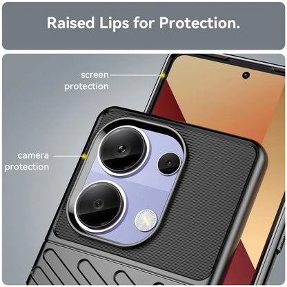 Thunder Series For Xiaomi Redmi Note 13 Pro 4G / Poco M6 Pro 4G TPU Case Twill Texture Phone Back Cover