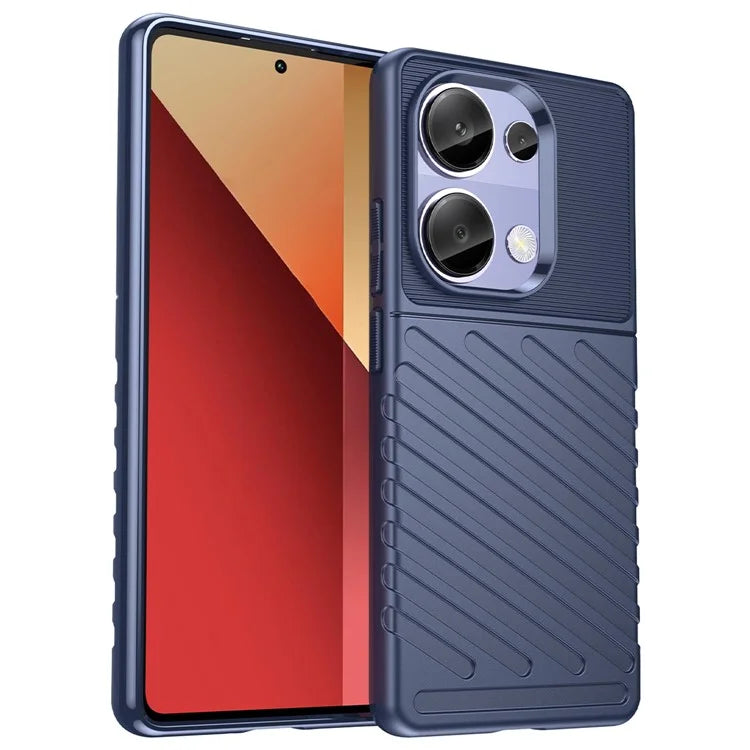 Thunder Series For Xiaomi Redmi Note 13 Pro 4G / Poco M6 Pro 4G TPU Case Twill Texture Phone Back Cover