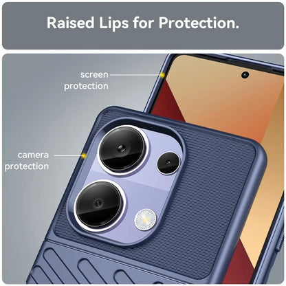 Thunder Series For Xiaomi Redmi Note 13 Pro 4G / Poco M6 Pro 4G TPU Case Twill Texture Phone Back Cover