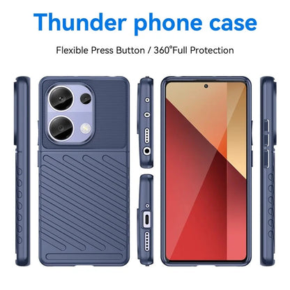 Thunder Series For Xiaomi Redmi Note 13 Pro 4G / Poco M6 Pro 4G TPU Case Twill Texture Phone Back Cover