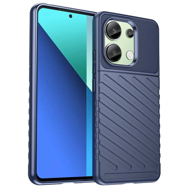 Thunder Series For Xiaomi Redmi Note 13 4G Case Twill Texture Thickened TPU Soft Phone Cover