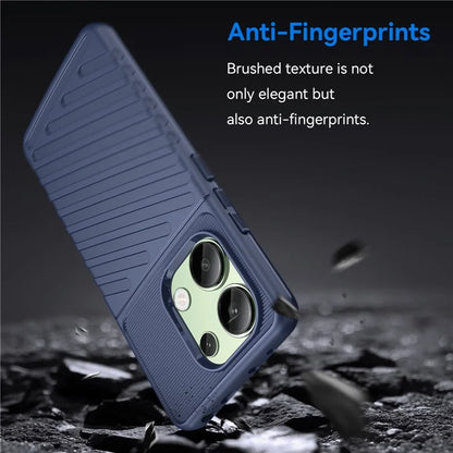 Thunder Series For Xiaomi Redmi Note 13 4G Case Twill Texture Thickened TPU Soft Phone Cover