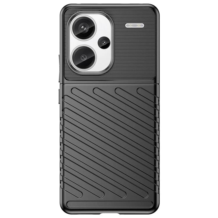 Thunder Series For Xiaomi Redmi Note 13 Pro+ 5G TPU Phone Case Twill Texture Back Cover