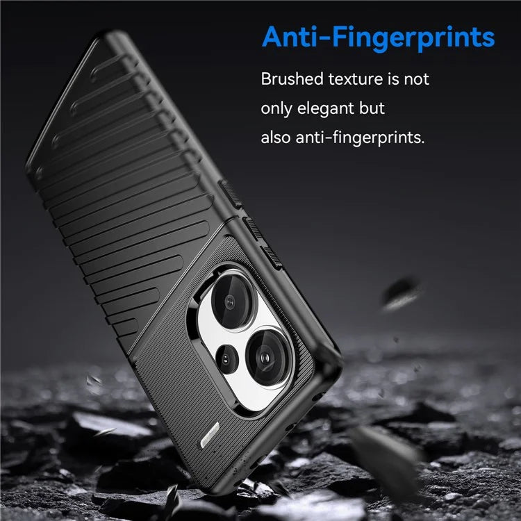 Thunder Series For Xiaomi Redmi Note 13 Pro+ 5G TPU Phone Case Twill Texture Back Cover