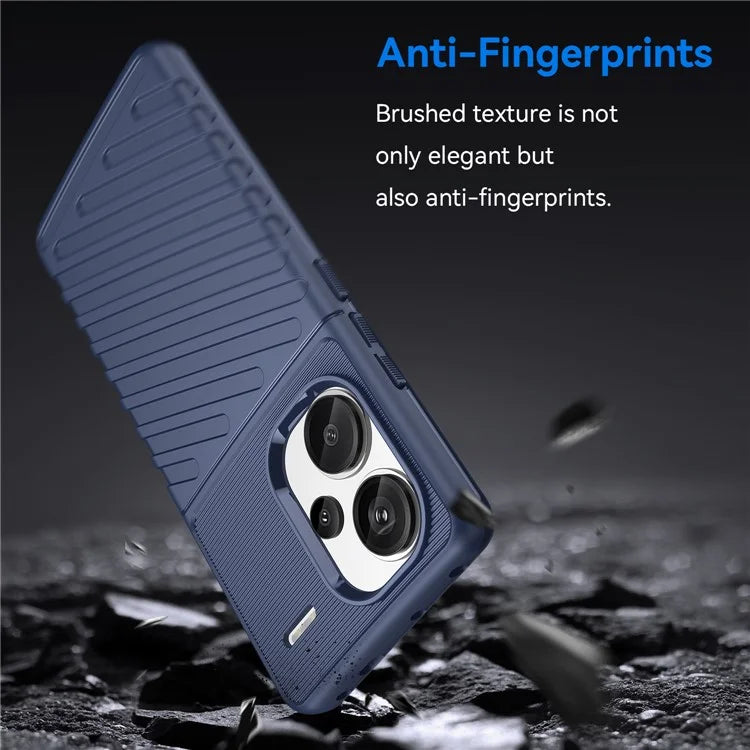 Thunder Series For Xiaomi Redmi Note 13 Pro+ 5G TPU Phone Case Twill Texture Back Cover
