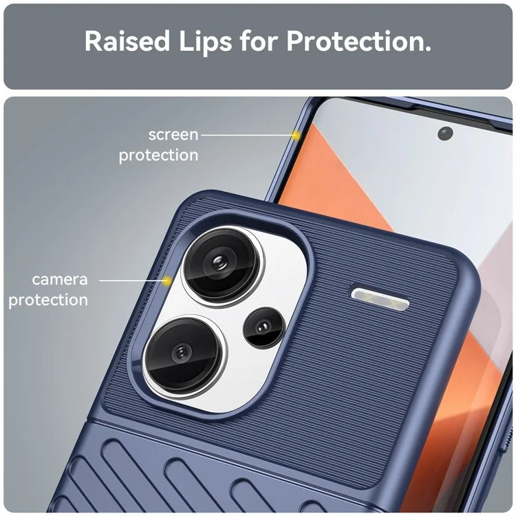 Thunder Series For Xiaomi Redmi Note 13 Pro+ 5G TPU Phone Case Twill Texture Back Cover
