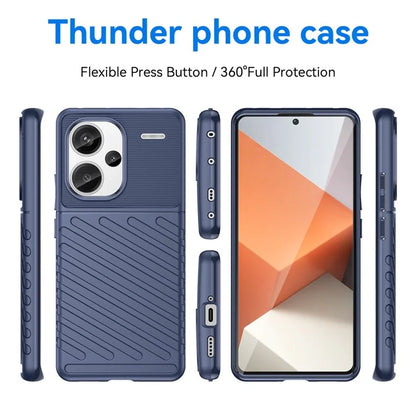 Thunder Series For Xiaomi Redmi Note 13 Pro+ 5G TPU Phone Case Twill Texture Back Cover