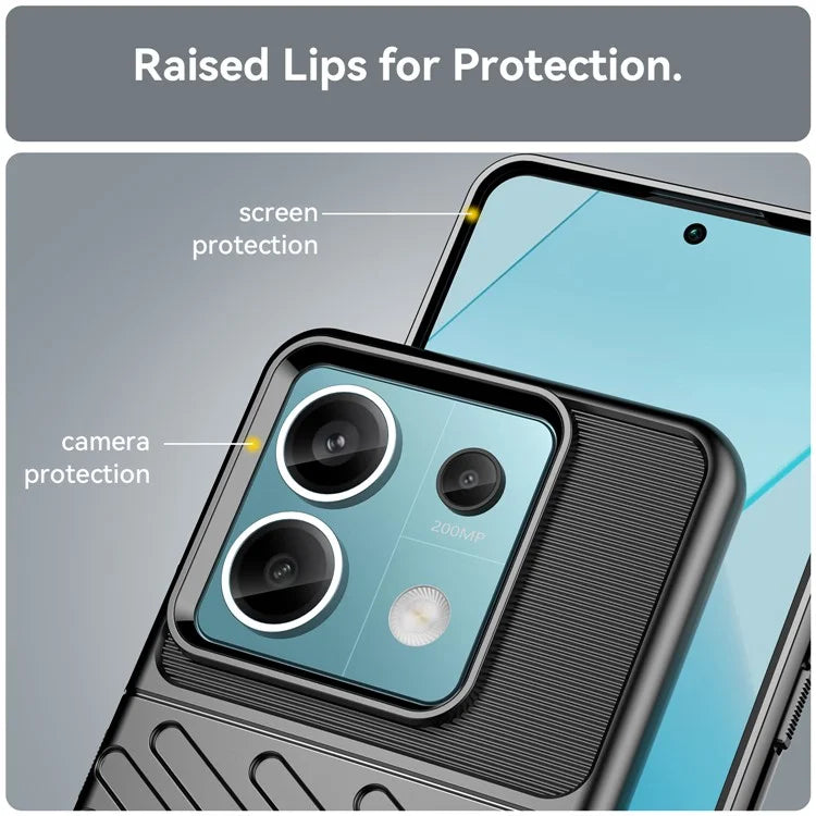 Thunder Series For Xiaomi Redmi Note 13 Pro 5G / Poco X6 5G Case Thickened TPU Soft Phone Cover