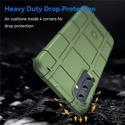 For Samsung Galaxy M14 4G Case Square Grid Texture Non-Slip TPU Phone Cover