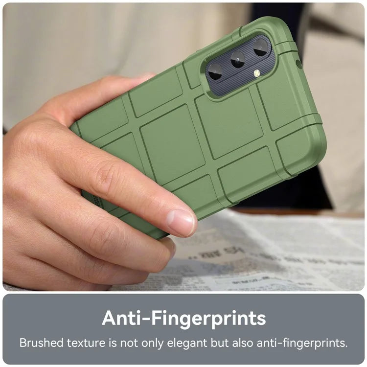For Samsung Galaxy M14 4G Case Square Grid Texture Non-Slip TPU Phone Cover