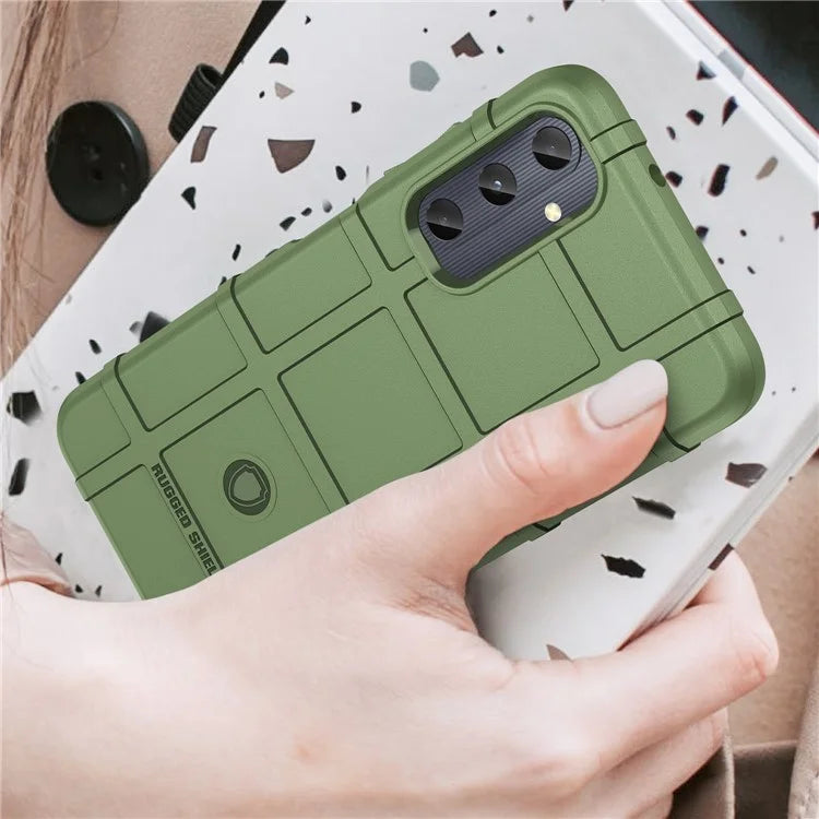For Samsung Galaxy M14 4G Case Square Grid Texture Non-Slip TPU Phone Cover
