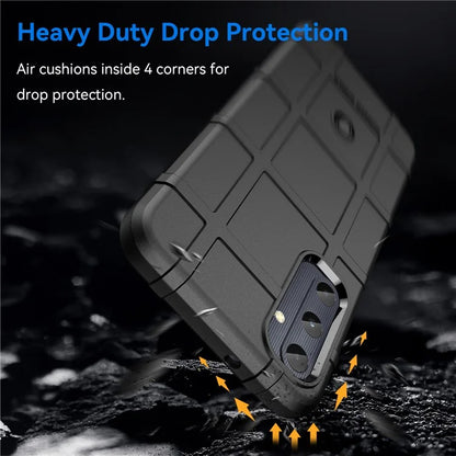 For Samsung Galaxy M14 4G Case Square Grid Texture Non-Slip TPU Phone Cover