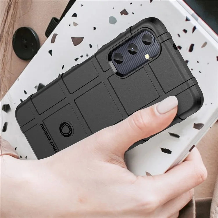 For Samsung Galaxy M14 4G Case Square Grid Texture Non-Slip TPU Phone Cover
