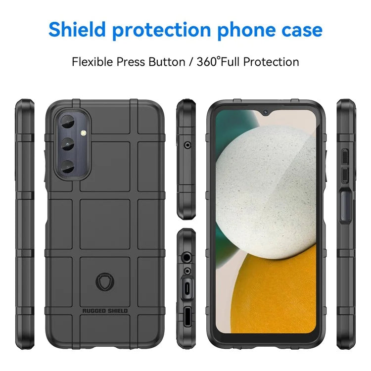 For Samsung Galaxy M14 4G Case Square Grid Texture Non-Slip TPU Phone Cover