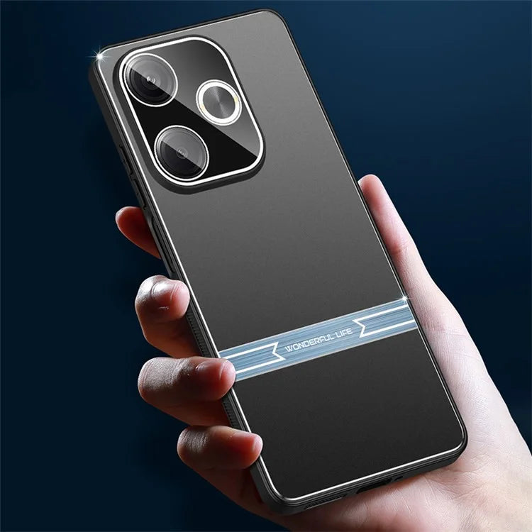 Matte Case for Xiaomi Redmi Turbo 3 5G / Poco F6 5G Bump Proof Metal+PC+TPU Phone Cover