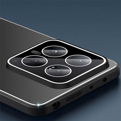 For Xiaomi 14 Phone Case Metal+PC+TPU Matte Anti-scratch Smartphone Cover