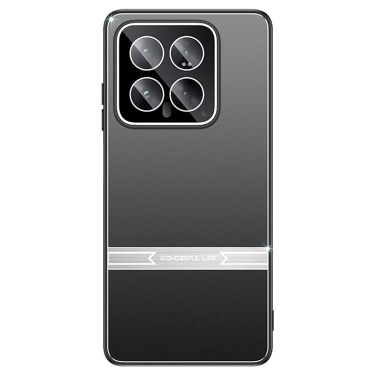 For Xiaomi 14 Phone Case Metal+PC+TPU Matte Anti-scratch Smartphone Cover