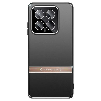 For Xiaomi 14 Phone Case Metal+PC+TPU Matte Anti-scratch Smartphone Cover