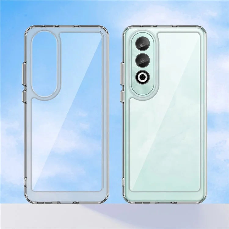 For OnePlus Nord CE4 5G Case Drop-Proof TPU Frame Clear Acrylic Protective Phone Shell