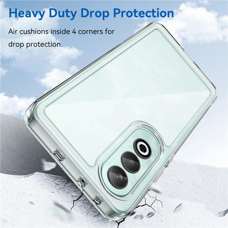 For OnePlus Nord CE4 5G Case Drop-Proof TPU Frame Clear Acrylic Protective Phone Shell