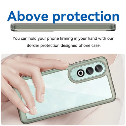 For OnePlus Nord CE4 5G Case Drop-Proof TPU Frame Clear Acrylic Protective Phone Shell Grey