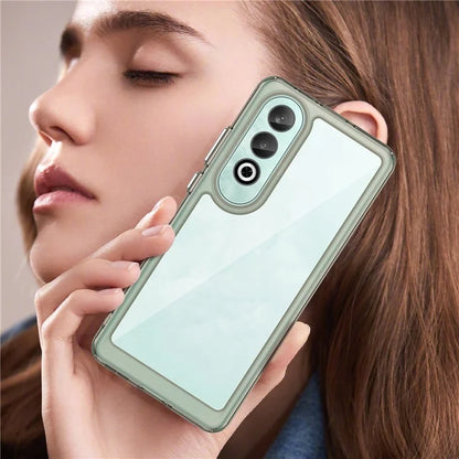 For OnePlus Nord CE4 5G Case Drop-Proof TPU Frame Clear Acrylic Protective Phone Shell Grey