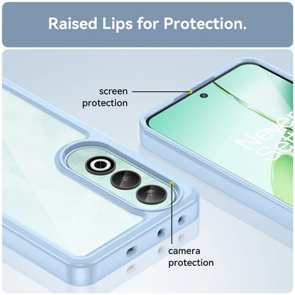 For OnePlus Nord CE4 5G Case Drop-Proof TPU Frame Clear Acrylic Protective Phone Shell