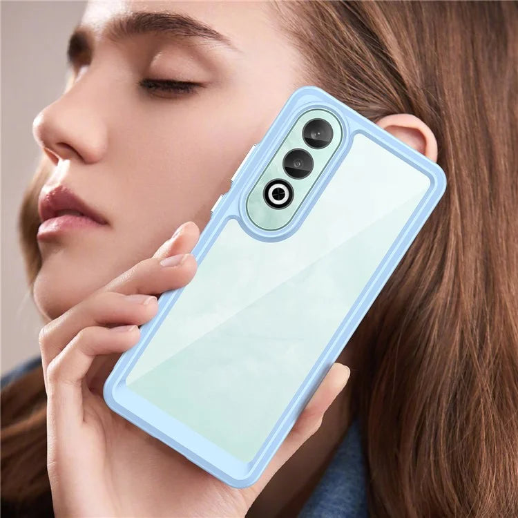 For OnePlus Nord CE4 5G Case Drop-Proof TPU Frame Clear Acrylic Protective Phone Shell