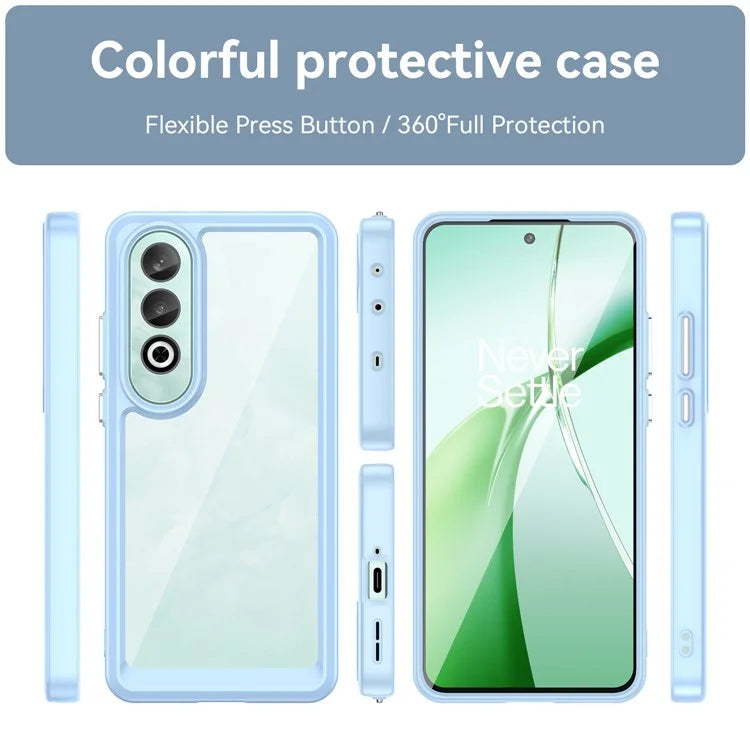 For OnePlus Nord CE4 5G Case Drop-Proof TPU Frame Clear Acrylic Protective Phone Shell