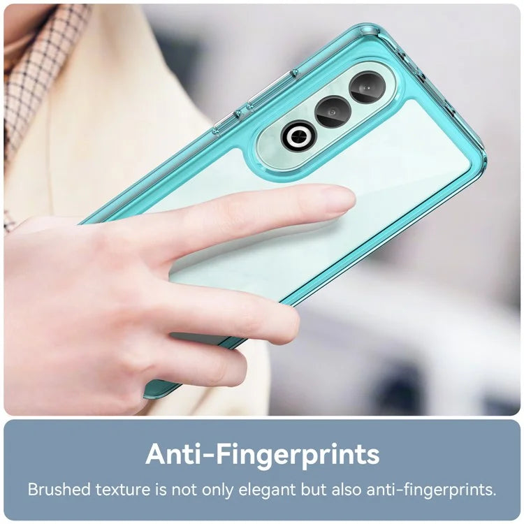 For OnePlus Nord CE4 5G Case Drop-Proof TPU Frame Clear Acrylic Protective Phone Shell Blue