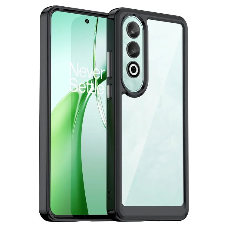 For OnePlus Nord CE4 5G Case Drop-Proof TPU Frame Clear Acrylic Protective Phone Shell