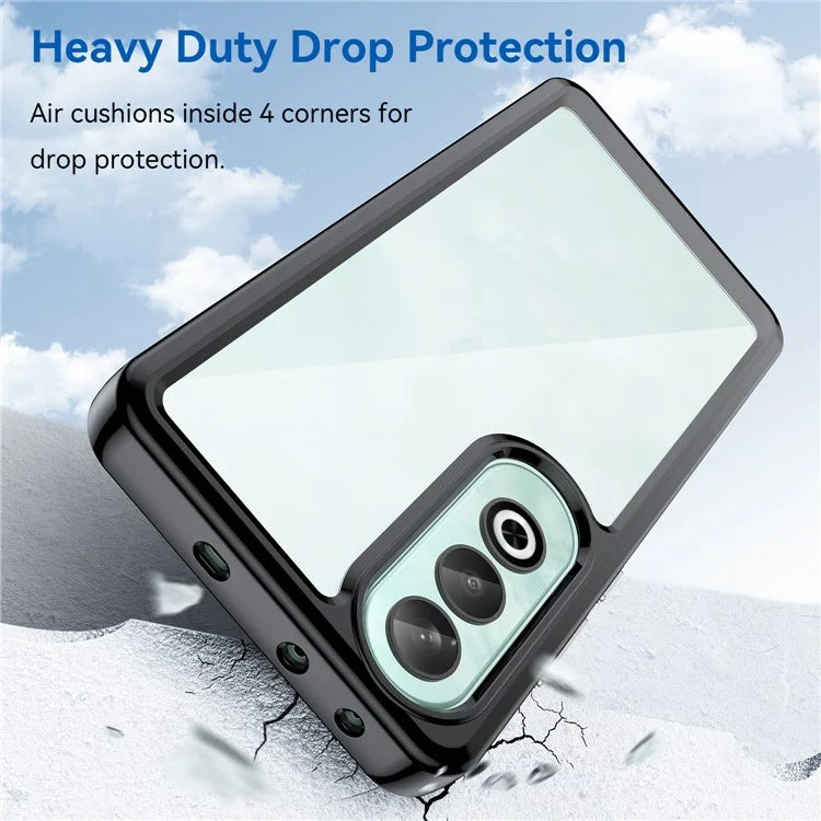 For OnePlus Nord CE4 5G Case Drop-Proof TPU Frame Clear Acrylic Protective Phone Shell