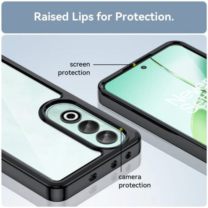 For OnePlus Nord CE4 5G Case Drop-Proof TPU Frame Clear Acrylic Protective Phone Shell