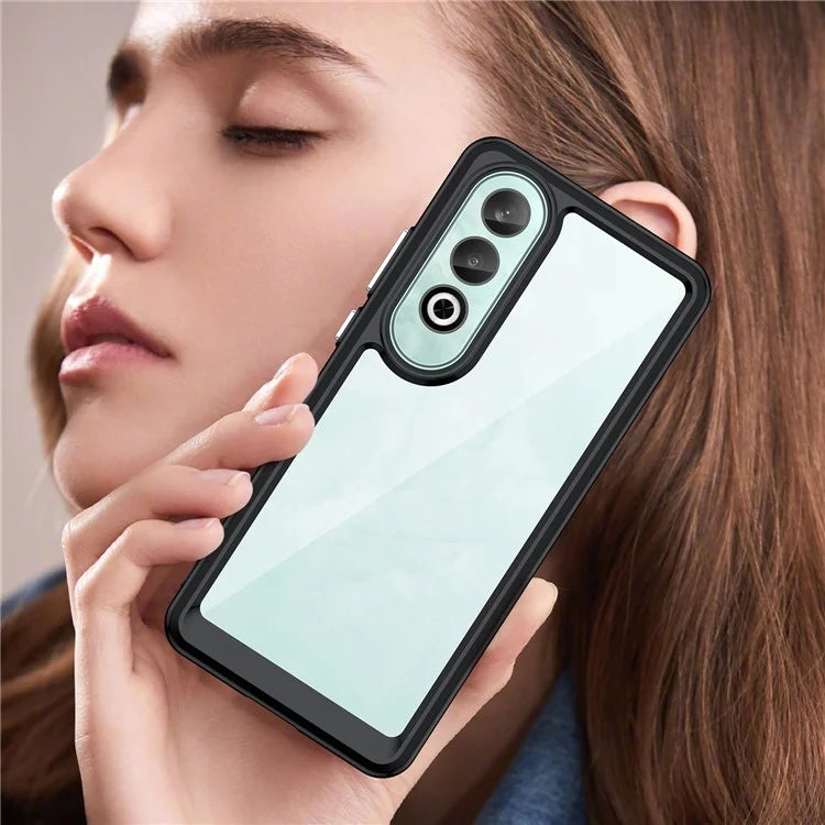 For OnePlus Nord CE4 5G Case Drop-Proof TPU Frame Clear Acrylic Protective Phone Shell