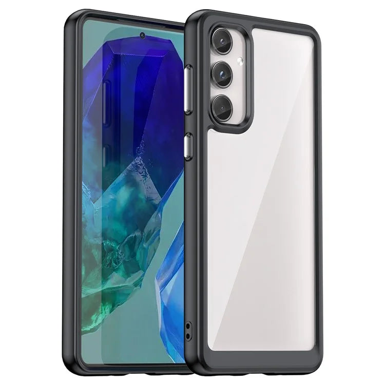 For Samsung Galaxy M55 5G / C55 5G / F55 5G Case TPU Frame Clear Acrylic Protective Phone Cover
