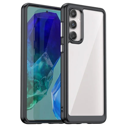 For Samsung Galaxy M55 5G / C55 5G / F55 5G Case TPU Frame Clear Acrylic Protective Phone Cover