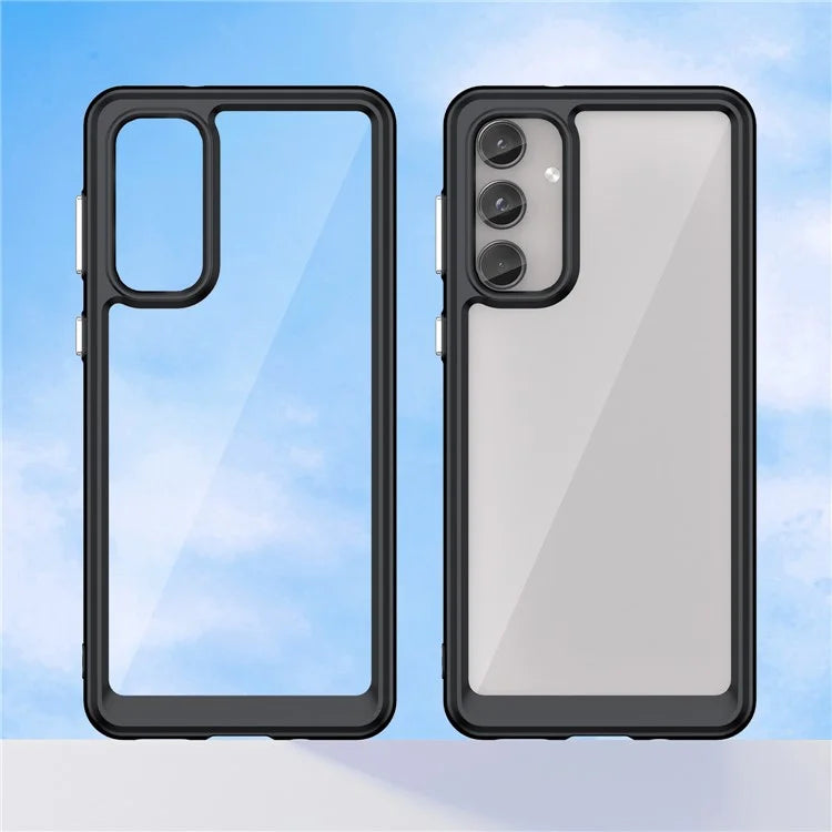 For Samsung Galaxy M55 5G / C55 5G / F55 5G Case TPU Frame Clear Acrylic Protective Phone Cover
