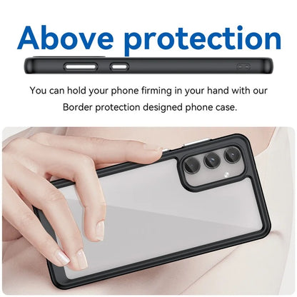 For Samsung Galaxy M55 5G / C55 5G / F55 5G Case TPU Frame Clear Acrylic Protective Phone Cover