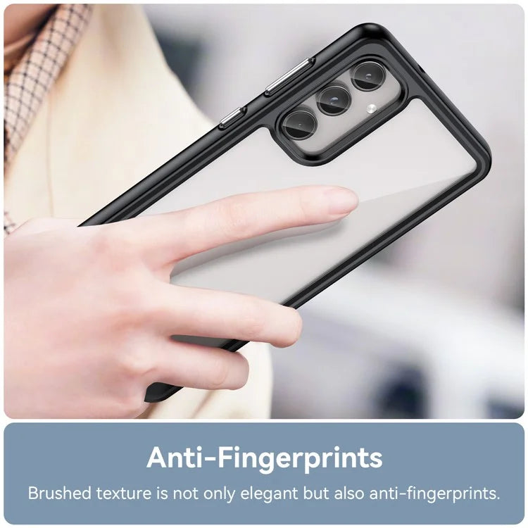 For Samsung Galaxy M55 5G / C55 5G / F55 5G Case TPU Frame Clear Acrylic Protective Phone Cover