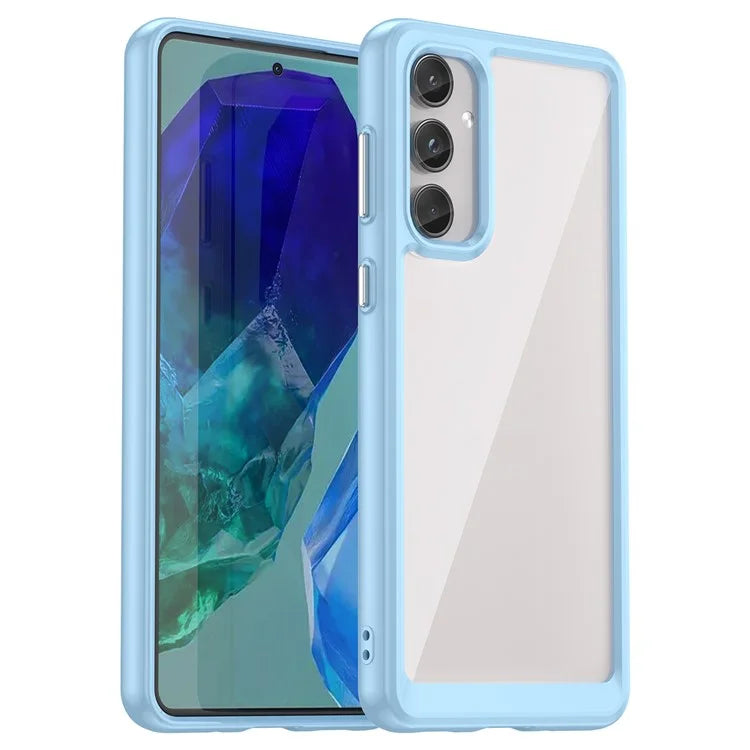 For Samsung Galaxy M55 5G / C55 5G / F55 5G Case TPU Frame Clear Acrylic Protective Phone Cover