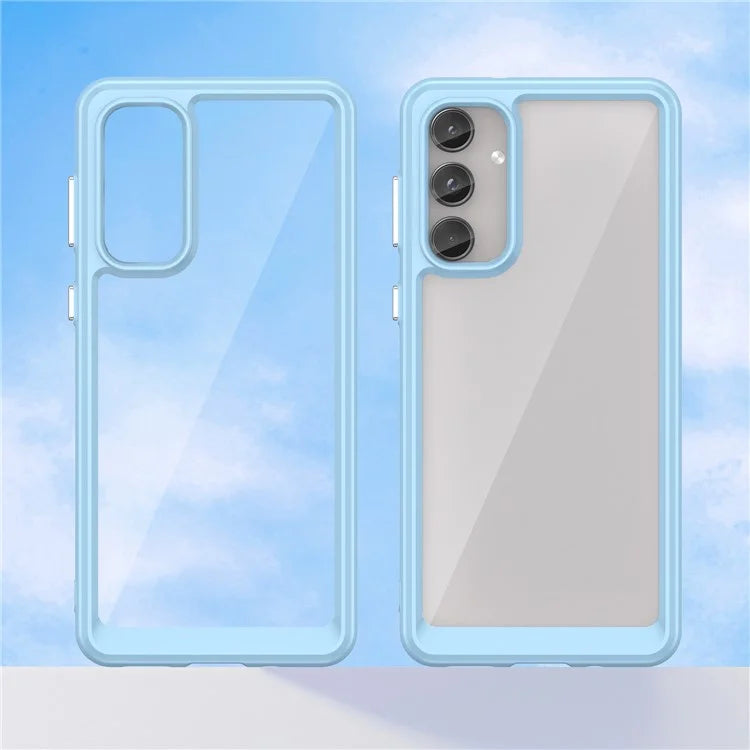For Samsung Galaxy M55 5G / C55 5G / F55 5G Case TPU Frame Clear Acrylic Protective Phone Cover
