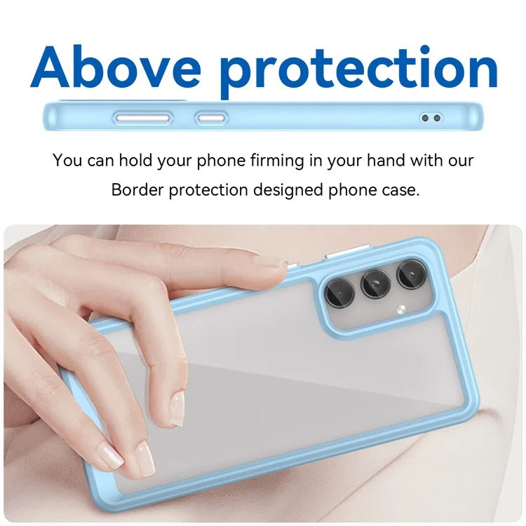 For Samsung Galaxy M55 5G / C55 5G / F55 5G Case TPU Frame Clear Acrylic Protective Phone Cover