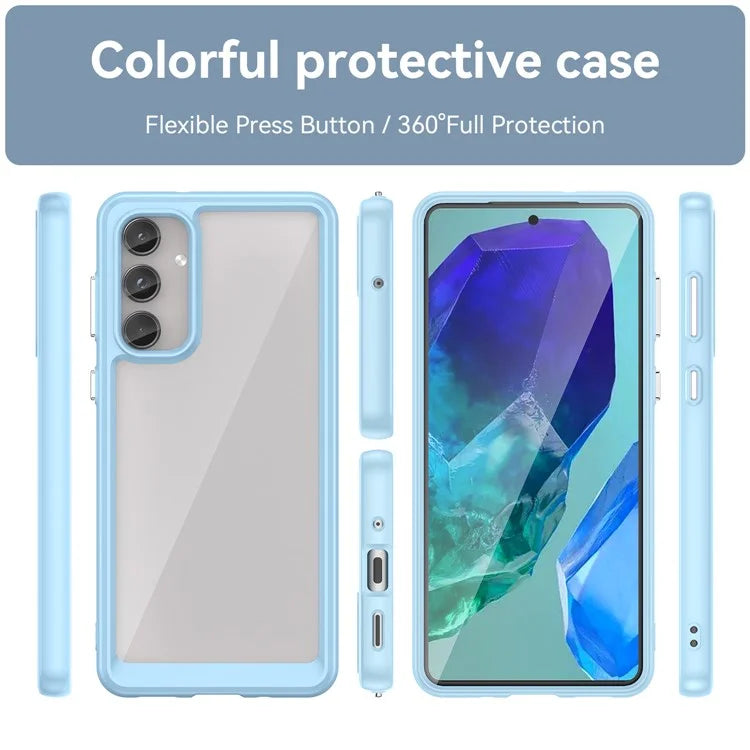 For Samsung Galaxy M55 5G / C55 5G / F55 5G Case TPU Frame Clear Acrylic Protective Phone Cover